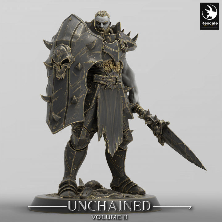 Collection Unchained Warrior Fighter Human Warrior | Medium | Rescale Miniatures | D&D DnD Pathfinder Miniature