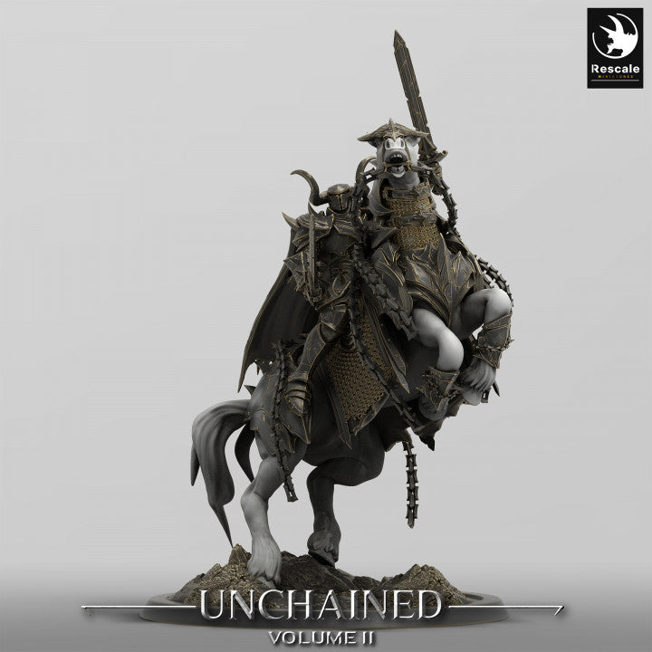 Unchained Warhorse Jump Armor | Large | Rescale Miniatures | D&D DnD Pathfinder Miniature