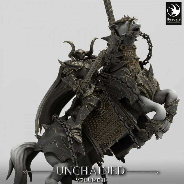 Unchained Warhorse Jump Armor | Large | Rescale Miniatures | D&D DnD Pathfinder Miniature
