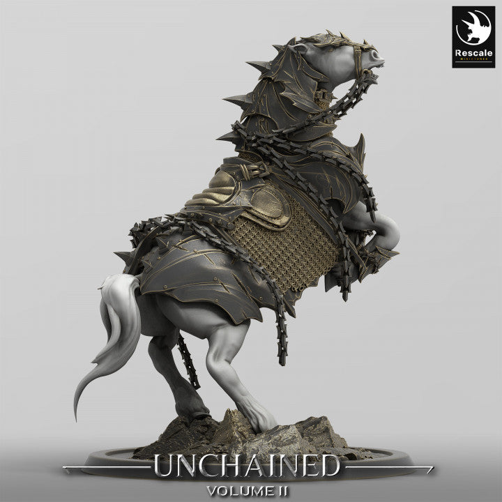 Unchained Warhorse Jump Armor | Large | Rescale Miniatures | D&D DnD Pathfinder Miniature