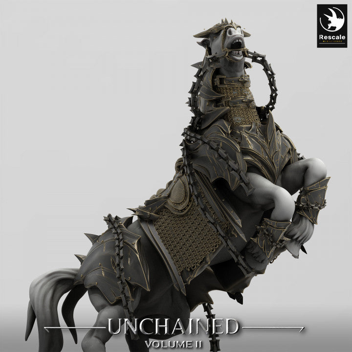 Unchained Warhorse Jump Armor | Large | Rescale Miniatures | D&D DnD Pathfinder Miniature