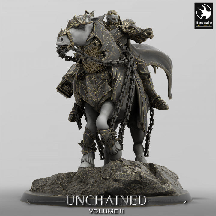 Armored War Horse Mount Battle | Large | Rescale Miniatures | D&D DnD Pathfinder Miniature