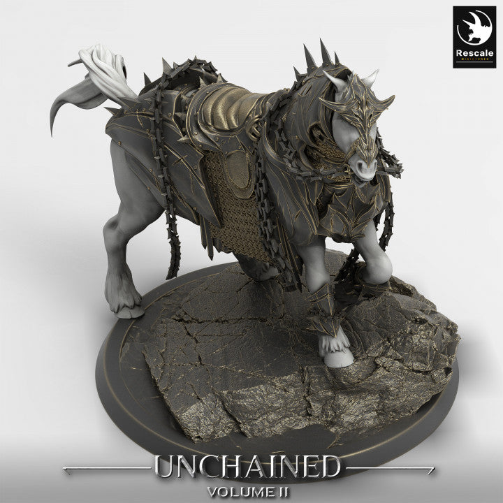 Armored War Horse Mount Battle | Large | Rescale Miniatures | D&D DnD Pathfinder Miniature