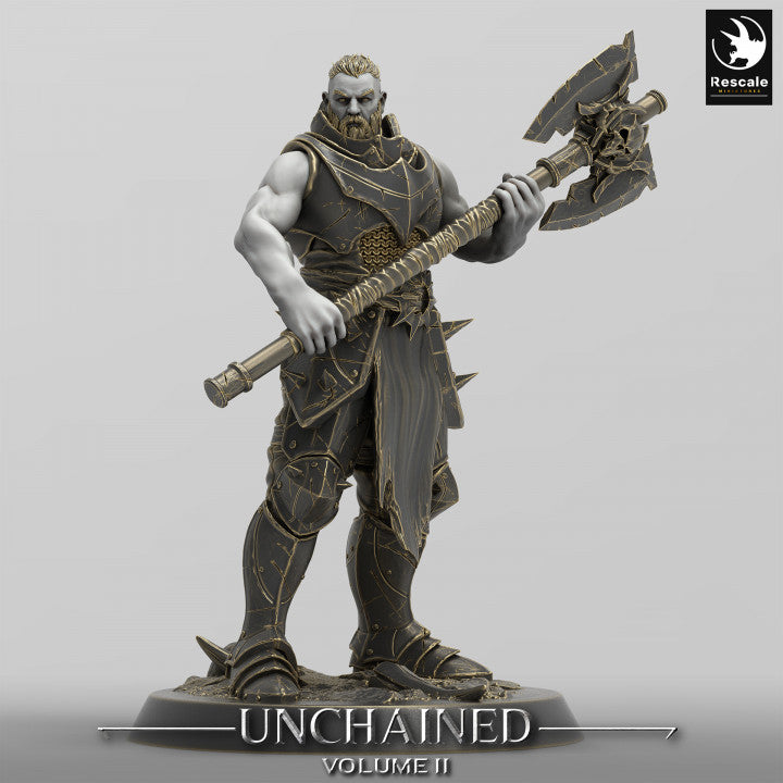Collection Unchained Warrior Fighter Human Warrior | Medium | Rescale Miniatures | D&D DnD Pathfinder Miniature