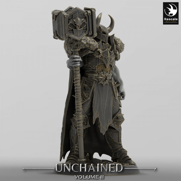 Unchained Fighter Commander Miniature | Medium | Rescale Miniatures | D&D DnD Pathfinder Miniature