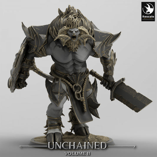 Minotaur Warrior Weapons Armor | Large | Rescale Miniatures | D&D DnD Pathfinder Miniature