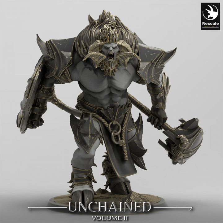 Minotaur Warrior Weapons Armor | Large | Rescale Miniatures | D&D DnD Pathfinder Miniature
