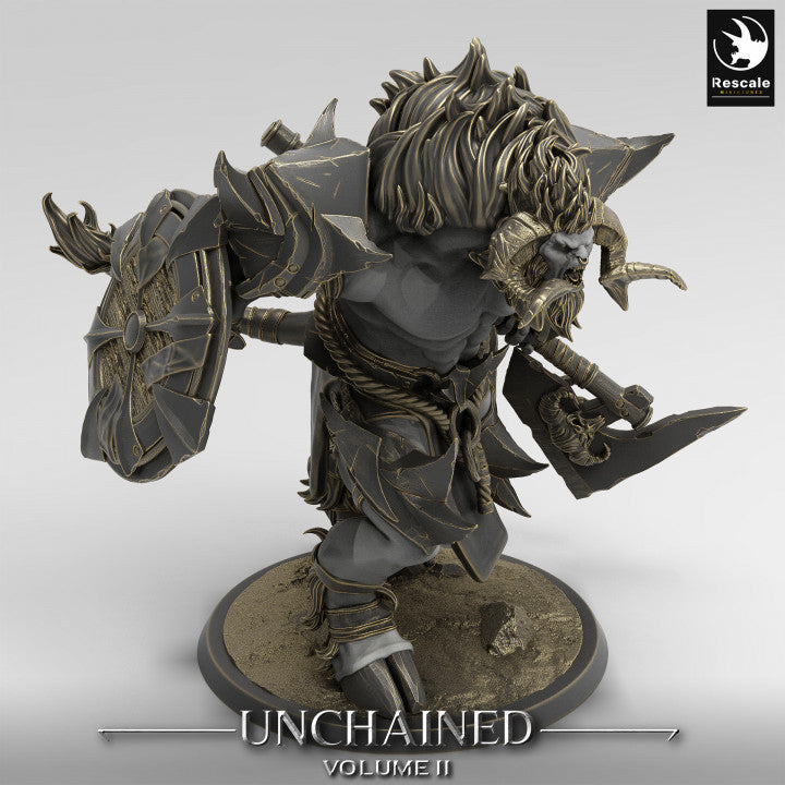 Minotaur Warrior Weapons Armor | Large | Rescale Miniatures | D&D DnD Pathfinder Miniature