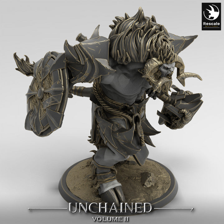 Minotaur Warrior Weapons Armor | Large | Rescale Miniatures | D&D DnD Pathfinder Miniature