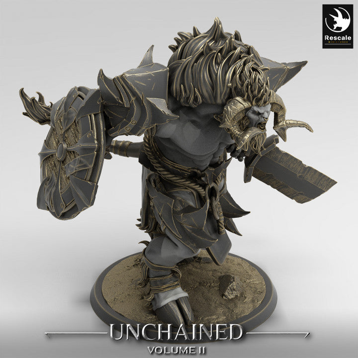 Minotaur Warrior Weapons Armor | Large | Rescale Miniatures | D&D DnD Pathfinder Miniature