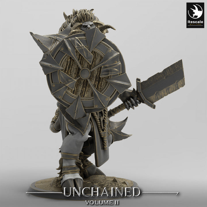 Minotaur Guard Warrior Axe | Large | Rescale Miniatures | D&D DnD Pathfinder Miniature