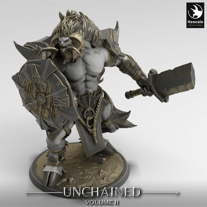 Minotaur Guard Warrior Axe | Large | Rescale Miniatures | D&D DnD Pathfinder Miniature