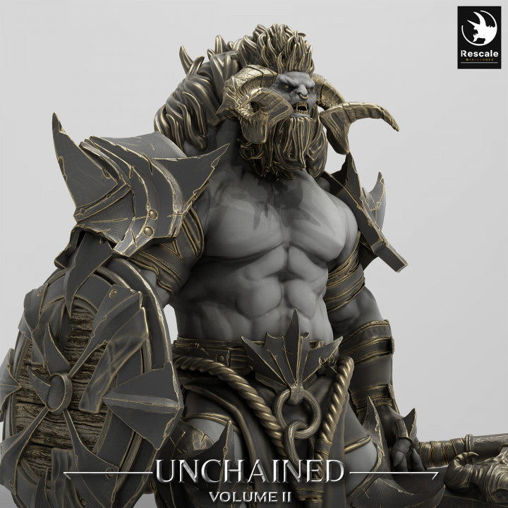 Minotaur Warrior Guard Large | Rescale Miniatures | D&D DnD Pathfinder Miniature