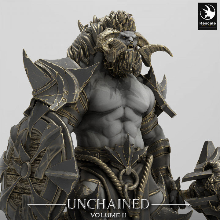 Minotaur Warrior Guard Large | Rescale Miniatures | D&D DnD Pathfinder Miniature