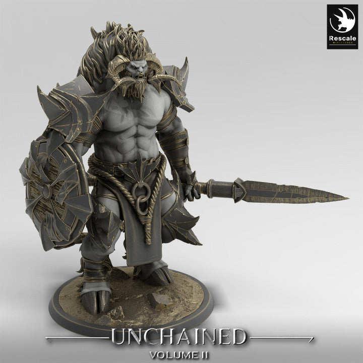 Minotaur Warrior Guard Large | Rescale Miniatures | D&D DnD Pathfinder Miniature