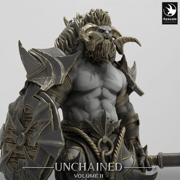 Minotaur Warrior Guard Large | Rescale Miniatures | D&D DnD Pathfinder Miniature
