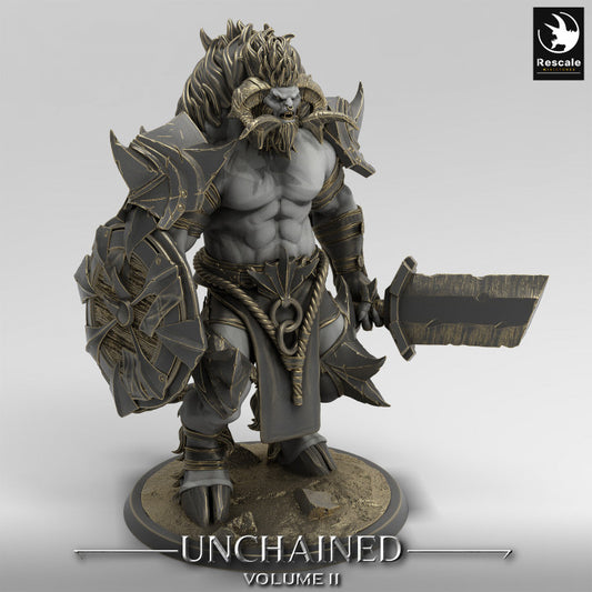 Minotaur Warrior Guard Large | Rescale Miniatures | D&D DnD Pathfinder Miniature