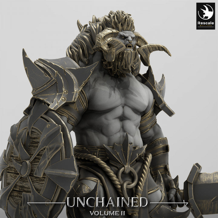 Minotaur Warrior Guard Large | Rescale Miniatures | D&D DnD Pathfinder Miniature