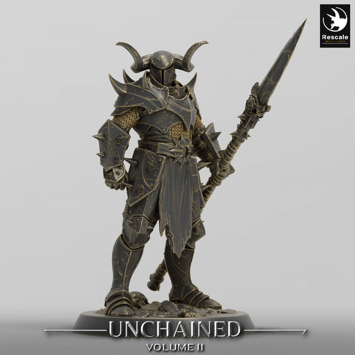 Collection Unchained Warrior Infantry Fighter Human | Medium | Rescale Miniatures | D&D DnD Pathfinder Miniature