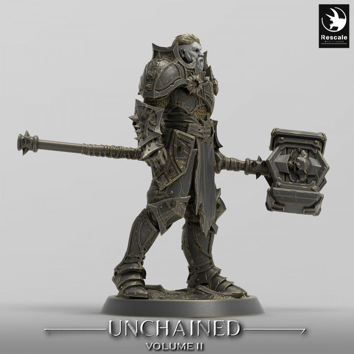 Human Fighter Warrior Leader | Medium | Rescale Miniatures | D&D DnD Pathfinder Miniature