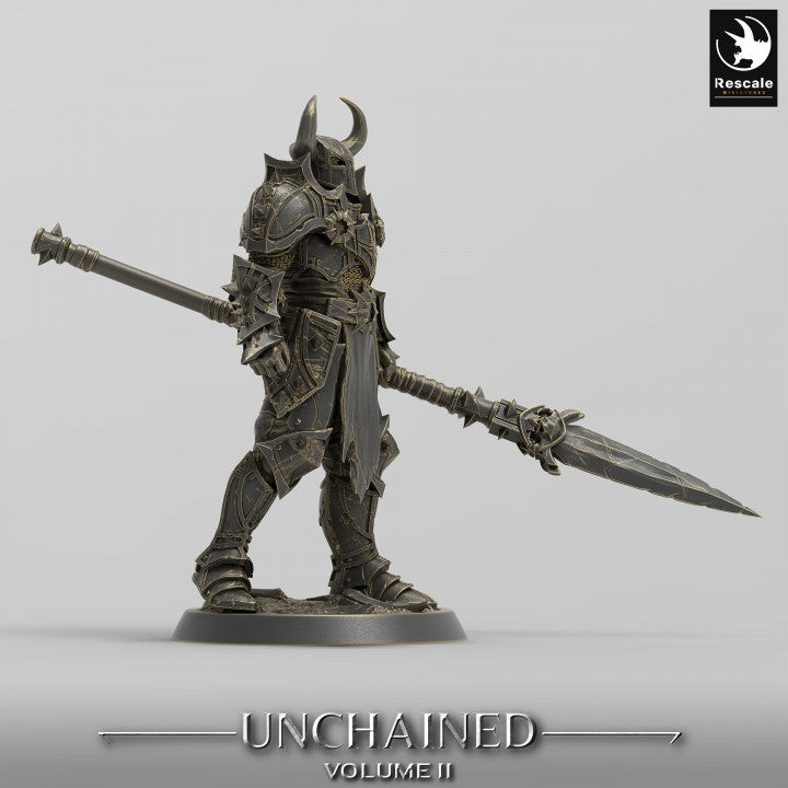Human Fighter Warrior Leader | Medium | Rescale Miniatures | D&D DnD Pathfinder Miniature