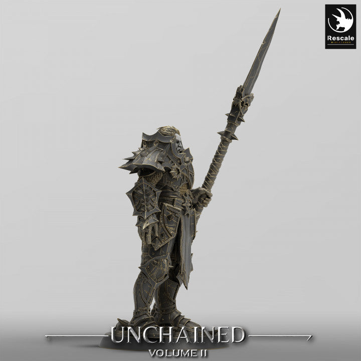 Unchained Fighter Commander Humanoid | Medium | Rescale Miniatures | D&D DnD Pathfinder Miniature