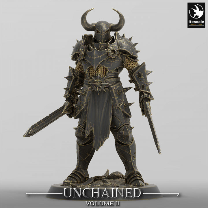 Collection Unchained Warrior Fighter Human Warrior | Medium | Rescale Miniatures | D&D DnD Pathfinder Miniature