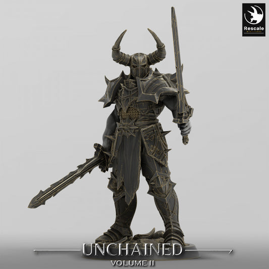 Unchained Warrior Commander Fighter | Medium | Rescale Miniatures | D&D DnD Pathfinder Miniature