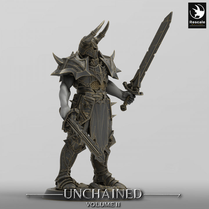 Unchained Warrior Commander Fighter | Medium | Rescale Miniatures | D&D DnD Pathfinder Miniature