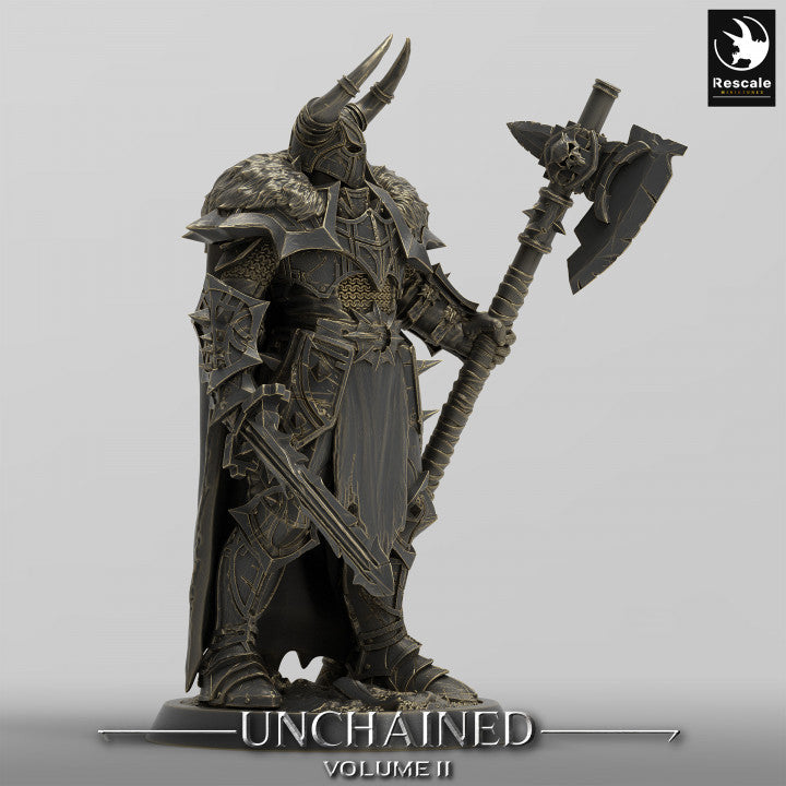 Unchained Warrior Commander Fighter | Medium | Rescale Miniatures | D&D DnD Pathfinder Miniature