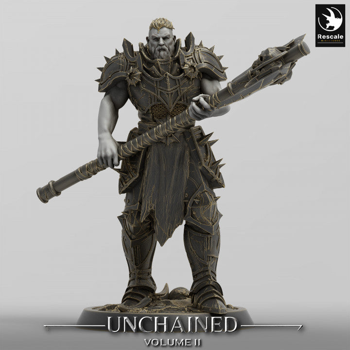 Armored Human Commander Warrior | Medium | Rescale Miniatures | D&D DnD Pathfinder Miniature