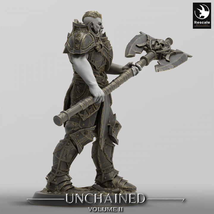 Armored Human Commander Warrior | Medium | Rescale Miniatures | D&D DnD Pathfinder Miniature