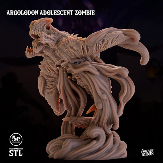 Undead Dragon Skeletal Argolodon | Large | Sordane Publishing | D&D DnD Pathfinder Miniature