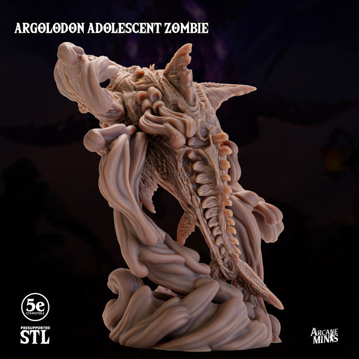 Undead Dragon Skeletal Argolodon | Large | Sordane Publishing | D&D DnD Pathfinder Miniature