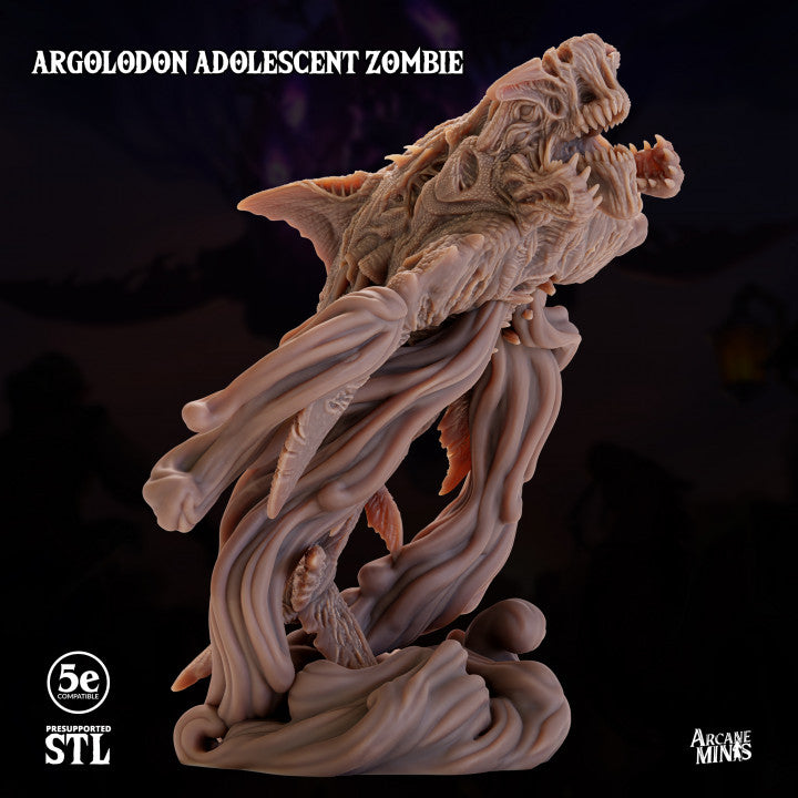 Undead Dragon Skeletal Argolodon | Large | Sordane Publishing | D&D DnD Pathfinder Miniature