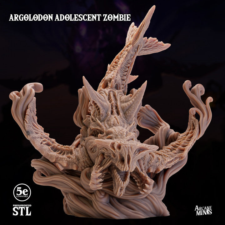 Undead Dragon Skeletal Argolodon | Large | Sordane Publishing | D&D DnD Pathfinder Miniature