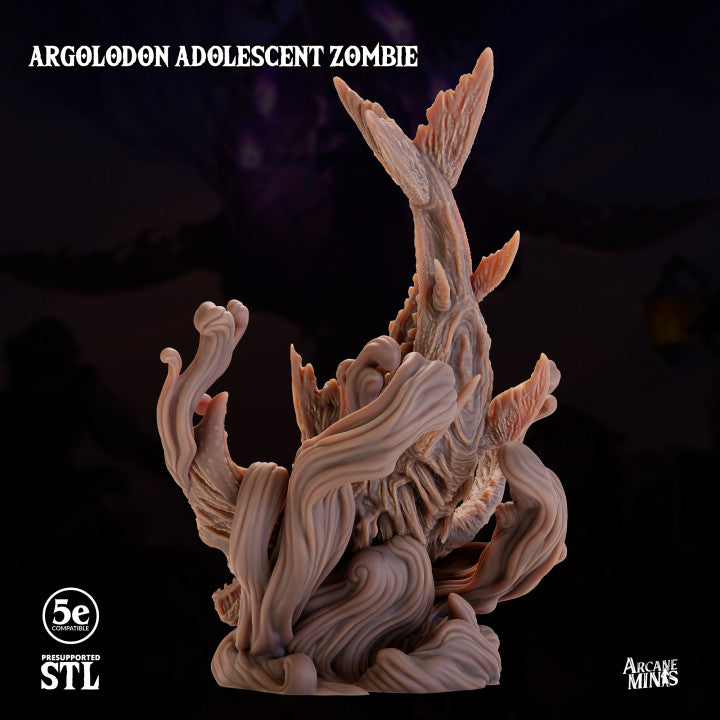 Undead Dragon Skeletal Argolodon | Large | Sordane Publishing | D&D DnD Pathfinder Miniature