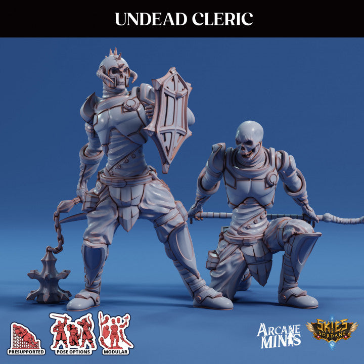 Undead Cleric Guard Miniature | Medium | Sordane Publishing | D&D DnD Pathfinder Miniature