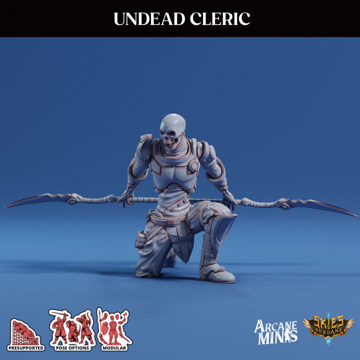 Undead Cleric Guard Miniature | Medium | Sordane Publishing | D&D DnD Pathfinder Miniature