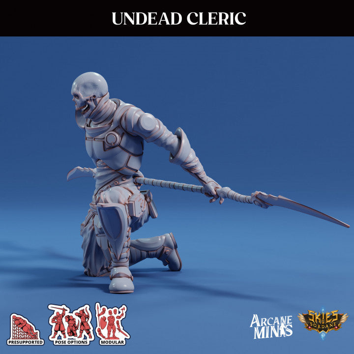 Undead Cleric Guard Miniature | Medium | Sordane Publishing | D&D DnD Pathfinder Miniature