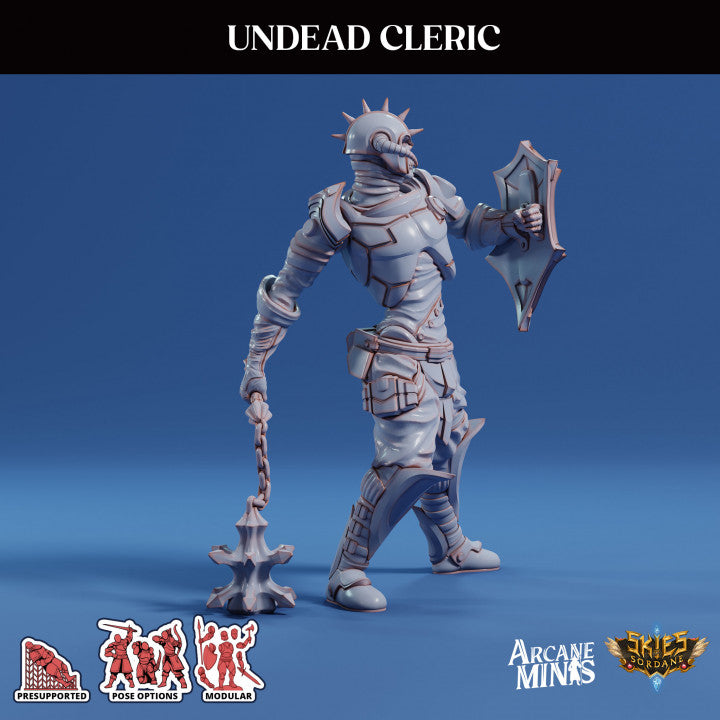 Undead Cleric Guard Miniature | Medium | Sordane Publishing | D&D DnD Pathfinder Miniature