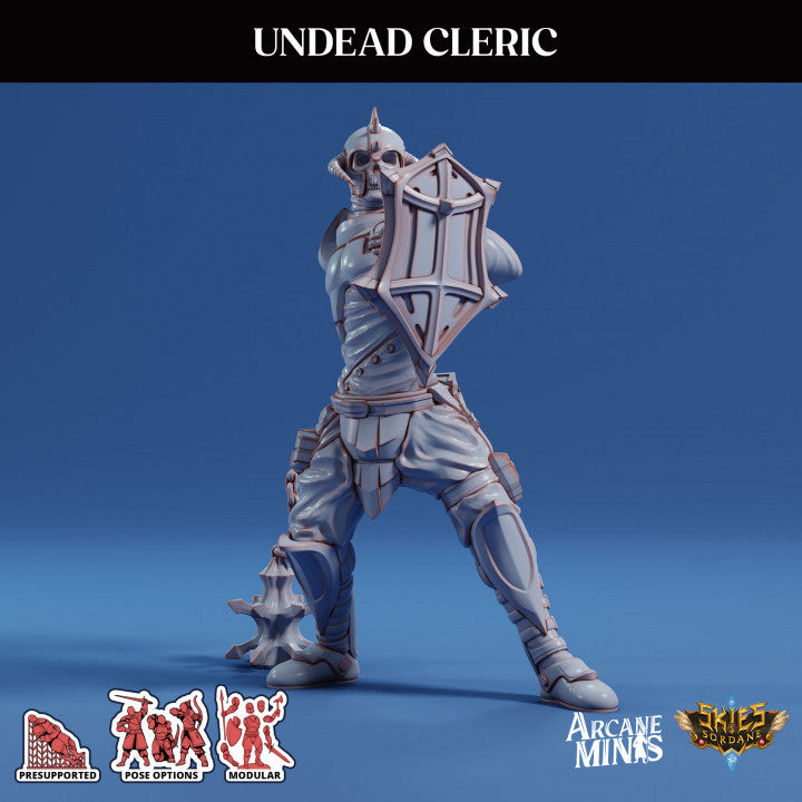 Undead Cleric Guard Miniature | Medium | Sordane Publishing | D&D DnD Pathfinder Miniature