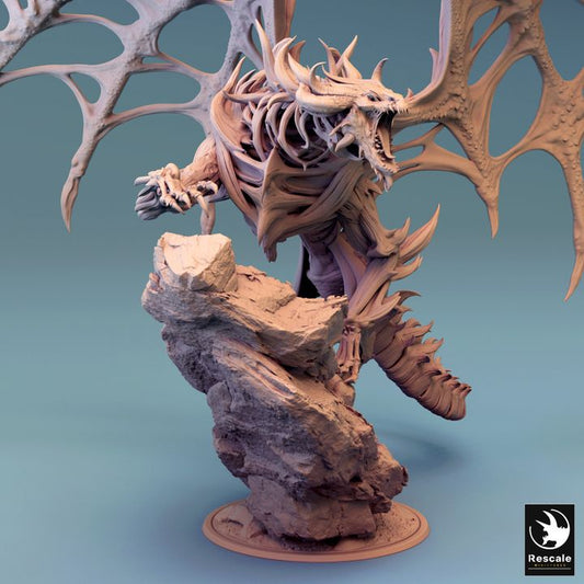 Undead Dragon - Climbing Pose (100mm Base)