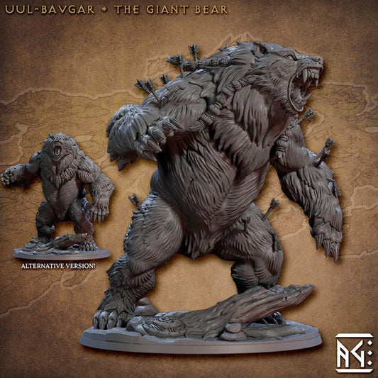 Uul-Bavgar the Giant Bear - Roaring (100mm Base)