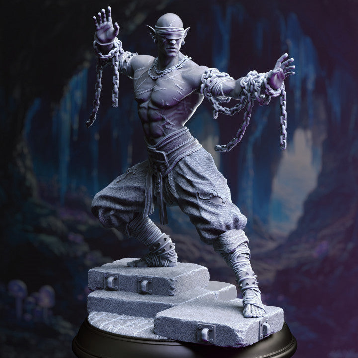 Drow Monk Chains Combat | Medium | DM Stash | D&D DnD Pathfinder Miniature