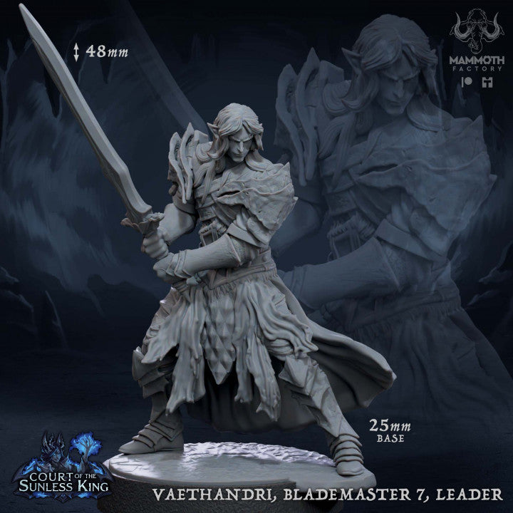 Elf Fighter Blademaster Swordmaster | Medium | Mammoth Factory | D&D DnD Pathfinder Miniature