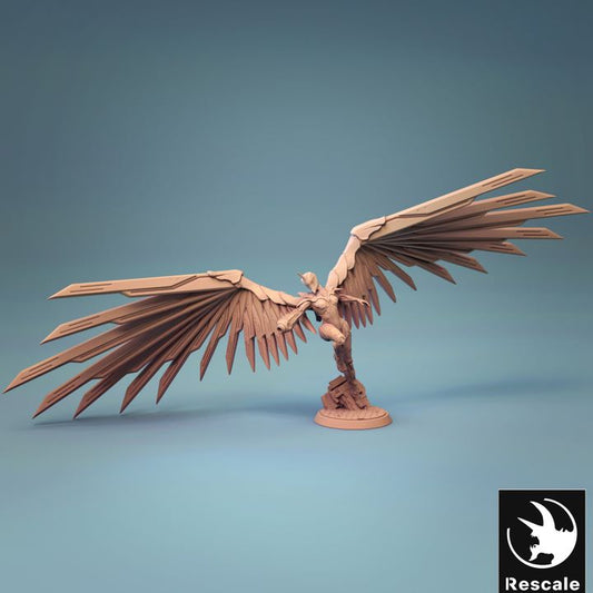 Futurist Angel Celestial Guardianship Power | Medium | Rescale Miniatures | D&D DnD Pathfinder Miniature