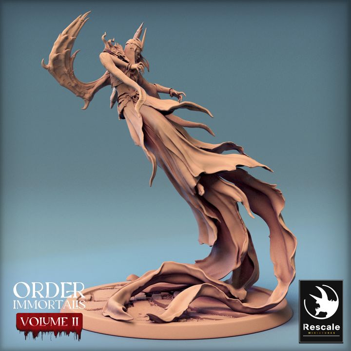 Vampire Undead Queen Regal Miniature Large | Rescale Miniatures | D&D DnD Pathfinder Miniature