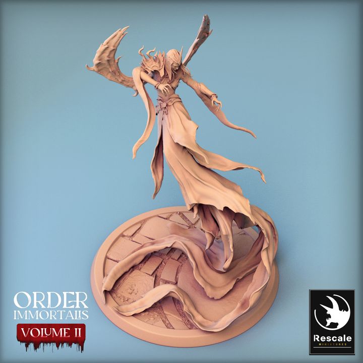 Vampire Undead Queen Regal Miniature Large | Rescale Miniatures | D&D DnD Pathfinder Miniature