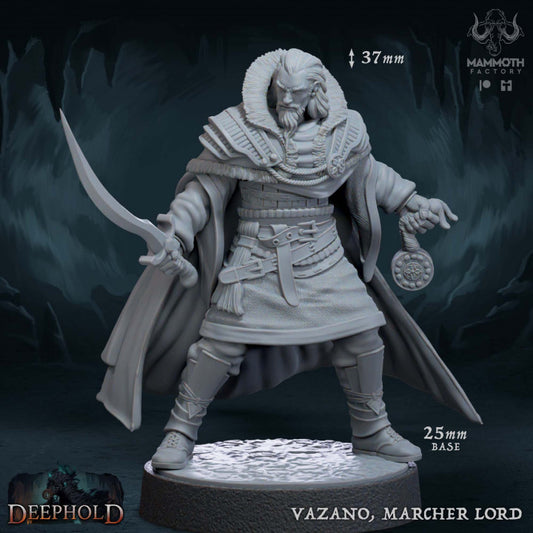 Vezano, Marcher Lord - Command (25mm Base)